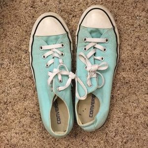 Pastel blue low top converse